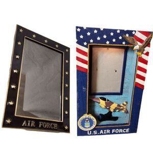 Air Force Photo Frame Lot – Light‑Up Frame & Stand Frame – Set of 2